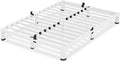 VIPSHOW 4 Inch White King Size Bed Frame, 3500Lbs Heavy Duty Metal Platform with Round Corner Legs Mattress Slide Stopper, Steel Slat Support No Box Spring Needed, Noise Free, Non-Slip, Easy Assembly