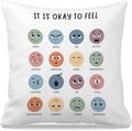 Nogrit Counseling Office Must Haves Pillow Cover, Calming Corner, Mental Health Pillowcase Decor for Home Kids,Mental Health Counselor Gifts, Calming Corner Pillow Covers 24x24 White