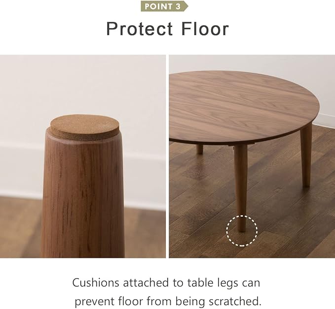 EMOOR Wood Folding Coffee Table Rectangle Small (17.7"x23.6") White, Floor Sitting Low Table Small Space Minimalist Japanese Tatami Room