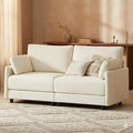 CHITA Modular Sectional Loveseat Sofa, Modern Cloud Couch for Living Room and Apartment, 2 Seat Extra Comfty Sofa, Removable Cover, Easy Assembly for Small Spaces, 73.6 Inch Width, Cream