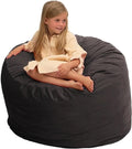 ULTIMATE SACK 3ft Bean Bag Chair, Oversize Bean Bag Chair for Adults, Comfy Chair Bean Bag Couch Lounge Sofa Loveseat Furniture | Grey Suede