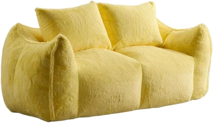 KEIKI Giant Bean Bag Couch for Adults, Oversized Loveseat, 2 Seater Fireside Chair, Comfy Lazy Floor Sofa, Cozy Reading Chair with Pillows for Living Room, Bedroom, No Assembly Required
