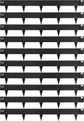 Worth Garden 10-Pack (34Ft Total) Galvanized Steel Landscape Lawn Edging - 6 in. H Bendable Metal Strips - Hammer-in 18-Gauge Flexible Black Edging Border - Yard Pathway Divider - Buckle Connection