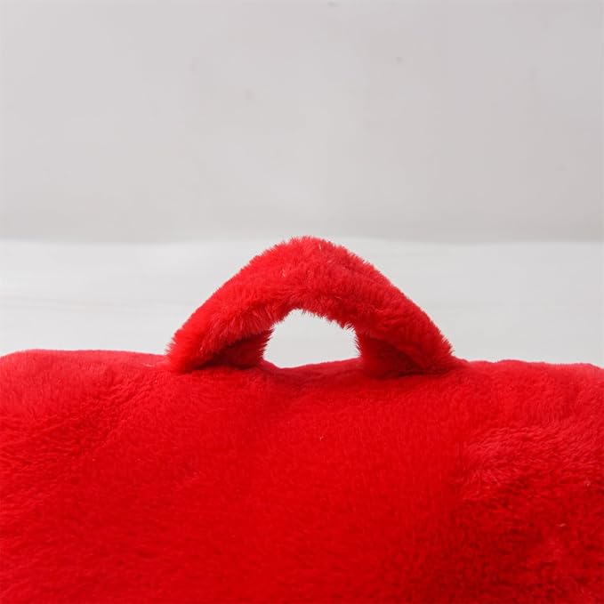Aimuan Reading Pillow Bed Rest Wedge Adult Backrest Pillow with Arms Back Support for Sitting Up in Bed Cushion Incline Rest Sleeping Snoring Pillow,Red Standard