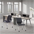 Student Chairs with Wheels,Comfy Chairs for Classroom Middle School,Padded Folding Office Chair with Wheels,School Conference Chair,Black(2 Pcs)