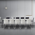Stacking Chairs Set of 12 Black Stackable Home Office Guest Chair Set with Padded Seat and Back,Lobby Chairs Waiting Room Reception Chair for Cafeteria,Library, Laboratory,Training Room