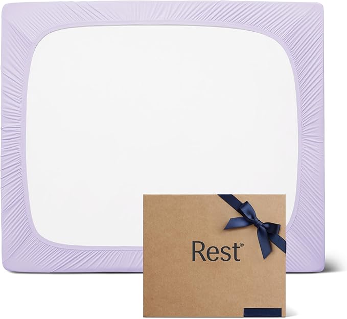 REST® Evercool®+ Fitted Sheet, King, Lavender Breeze, 15" Deep(up to 18’’), Breathable Bedding for Hot Sleeper and Night Sweats, Bed Sheet with Ionic+ Self-Cleaning Silver Yarn for Sensitive Skin