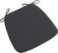 Chair Pads with Ties 18x17, Memory Foam Kitchen Chair Cushions with Ties 18 Inch, Non Slip Chair Pads for Dining Chairs Set of 2 4 6, Seat Cushions Covers Washable and Removable with Zipper,H,1