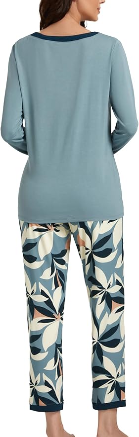 GYS Viscose from Bamboo Women's Pajama Sets Super Soft Long Sleeve Sleepwear Comfy Winter Pjs Sets S-4X