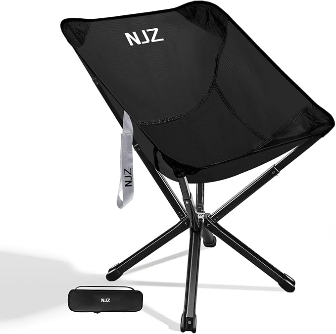 NJZ Lightweight Folding Camping Chair — Compact & Easy to Use, Portable Chair for Everyday Outdoor Comfort, Beach, Camping, Travel & Backyard