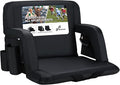 Sportneer Stadium Seats with Back Support: 2.5'' Thick Comfy Cushion 6 Adjustable Angle Bleacher Seat with Armrest - 2 Large Pockets, 2 Cup Holders Stadium Chair for Sport Events Concerts Parks