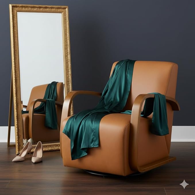 Swivel Accent Chair with Soild Wood Armrest, Modern Lounge Conversation Chair with Pillow, 360-Degree Rotation for Living Room, Office (PU Leather, Brown)