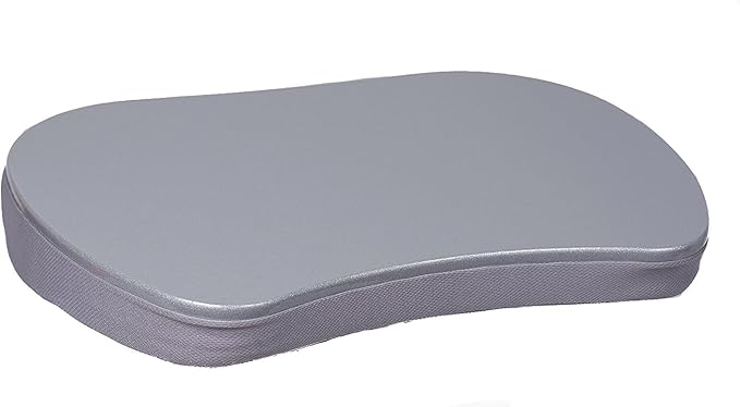 Sofia + Sam Mini Lap Desk with Memory Foam Cushion | Handle | Fits Laptops Up to 15" | Work from Home | Silver | Portable Travel Desk | Reading Writing and Coloring