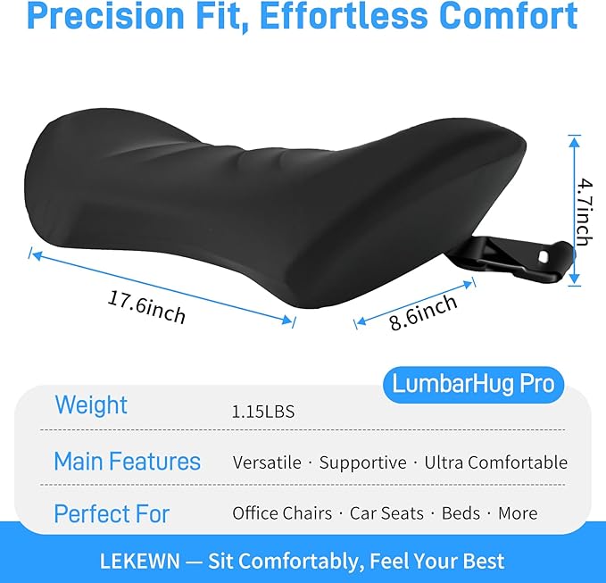 Lumbar Support Pillow for Office Chair - Lumbar Pillow for Car - Ergonomic Lumbar Support Pillow for Car Back Support Cushion