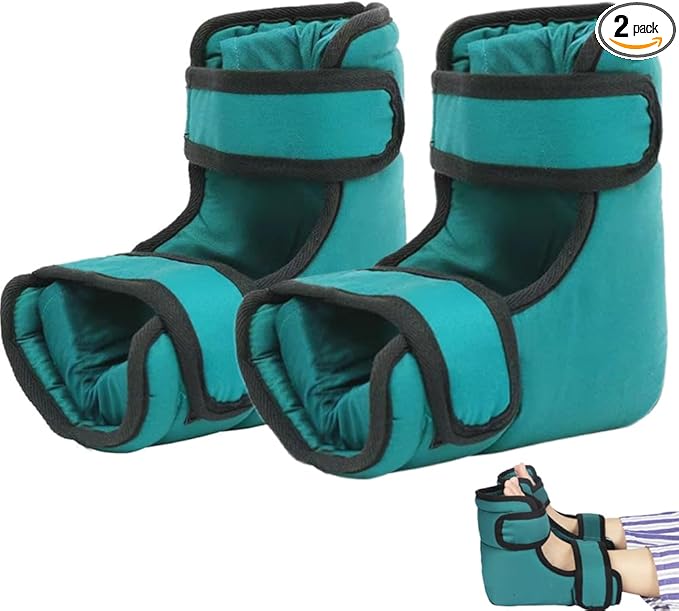 AUSTYLCO 2PCS Heel Cushion Protector Pillow to Relieve Pressure from Sores and Ulcers,Adjustable in Size,Foot Pillowfor Elderly Bedridden Pressure Ulcer Cushion Ankle Pillow for Bed,Wheelchairs
