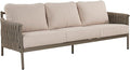 Grand patio Outdoor Furniture Set, Outdoor Sofa 3 Seats, Modern Metal Patio Couch with 6-inch Thick Waterproof Cushions for Porch Deck Backyard, Beige