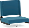 Flash Furniture Grandstand Portable Stadium Seat for Bleachers or Benches, Folding Padded Stadium Chair with Carrying Handle, 500 lb. Weight Capacity, Teal