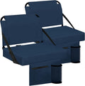 Stadium Seat for Bleachers with Back Support and Wide Padded Cushion Stadium Chair - Includes Shoulder Strap and Cup Holder