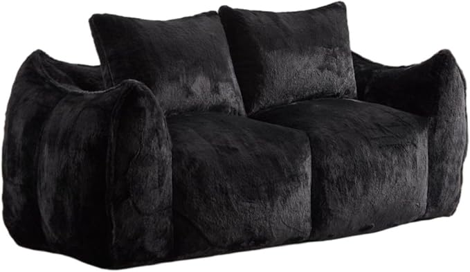 KEIKI Giant Bean Bag Couch for Adults, Oversized Loveseat, 2 Seater Fireside Chair, Comfy Lazy Floor Sofa, Cozy Reading Chair with Pillows for Living Room, Bedroom, No Assembly Required