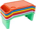 6 Pcs Kids Lap Desk Tray Set for Writing & Eating, Portable Lightweight Desks with Side Pockets for Home, School, Classroom, and Travel Use