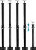 Yaocom 1 Pack Winter Adjustable Floor Jack Post Basement House Floor Jack Steel Support Jacks Post Pole for Porch Roof Deck Heavy Load Areas, 23.23"-43.31" Adjustable Height, Black
