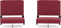 Flash Furniture Grandstand Portable Stadium Seats for Bleachers or Benches, Folding Padded Stadium Chairs with Handle, Pack of 2, 500 lb. Weight Capacity, Maroon