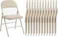 Sweetcrispy Folding Chair 12 Pack, Leather Padded Folding Chairs, Sturdy Metal Foldable Chairs, Easy to Use and Store, Outdoor and Indoor, for Home, Office, Party, Comfy