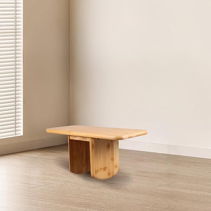 Toddmomy Meditation Stool Multifunctional Compact Portable Sitting Bench for Yoga Prayer Home Office Comfortable Support Stable Wooden Kneeler Chair for Relaxation and Posture