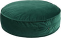 YIUOR Round Floor Pillow Cover Velvet Throw Seating Pouf Yoga Meditation Cushion Plush Case Reading Room Decor Cover Only (25.6IN, Green)