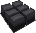 ANNKUT Bed Risers 6 Inch Heavy Duty,Oversized Couch Risers, Extra Wide Furniture Risers for Sofa Table Desk Headboard Chair Lifting,Rectangle Risering Blocks Support 6000 lbs(6 Pack Black)
