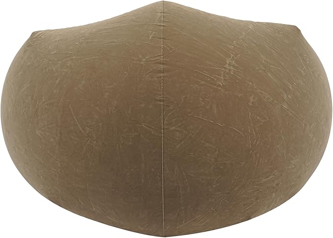 DYRABREST 6 Pcs Bean Bag Chairs for Adults, Inflatable Chairs with Air Pump, Folding Blow Up Couch, Flocking Portable Lazy Sofa for Movie Night, Living Room, Camping (Brown)