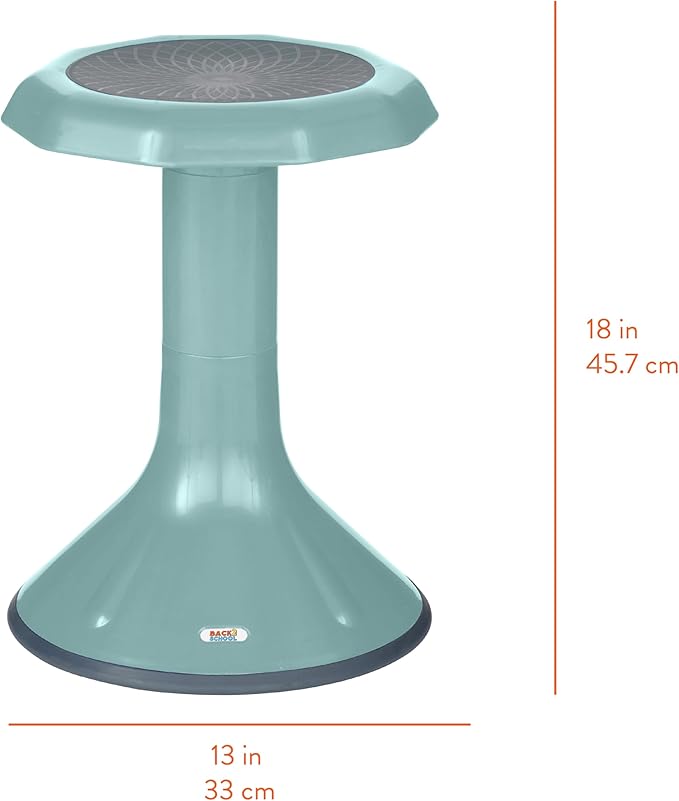 Wobble Stool, 18", Flexible Seating, Seafoam