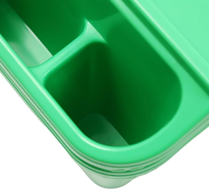 6 Pcs Kids Lap Desk Tray with Storage Slots, Activity Tray Portable Lap Desk Stackable for Kids Students Work Study School Classroom (Red/Green/Purple)
