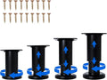 Olldag 4 Pcs Adjustable Height Furniture Support Legs [with Screws] 3.15-4.72 inch, Metal Heavy Duty Furniture Replacement Legs for Chair/Bed/Sofa/Cabinet/Couch/Dresser/Bed/Table (Black)