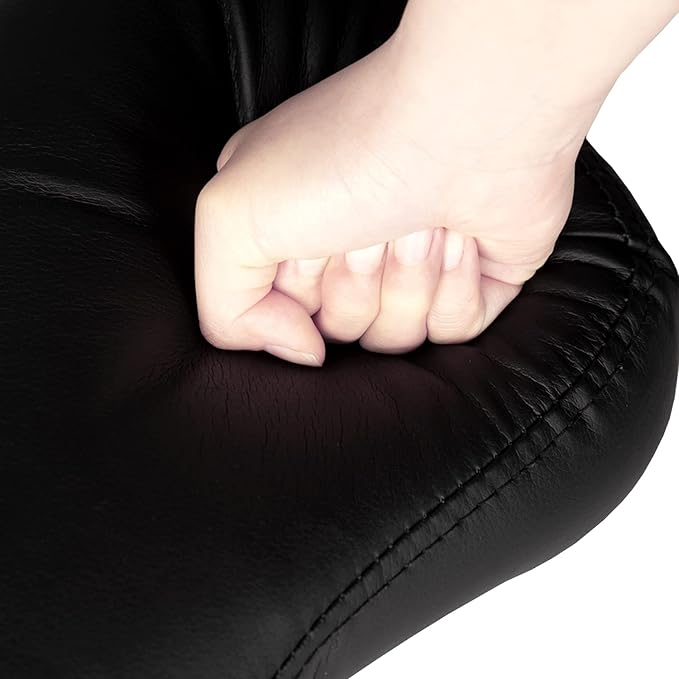 H&A Cross-Legged kneeing Chair for Office or Home, Meditation Seat for Reducing Back Pain, Ergonomic Posture Corrective Seat with Height Adjustable (Black), 26.5 inch x 23.5 inch