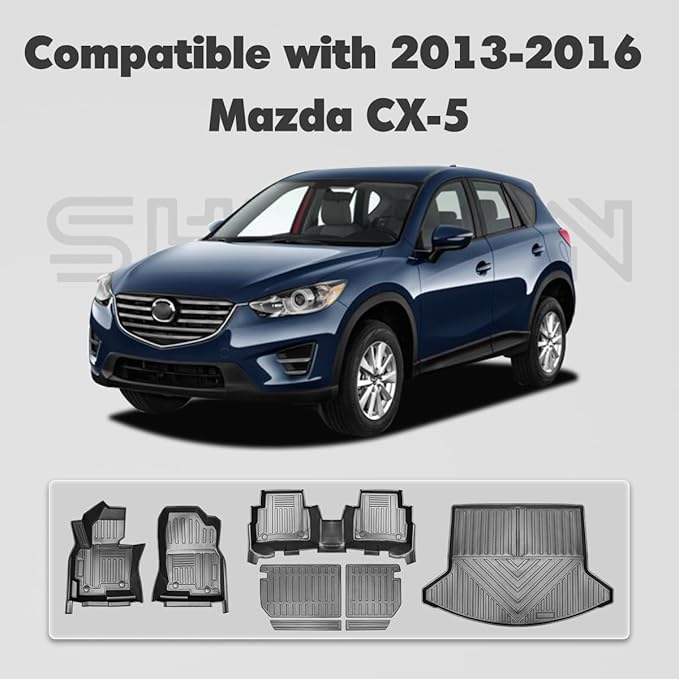 Compatible for 2013-2016 Mazda CX5 Seat Back Cover & Cargo Mat CX5 Backrest Mats Cargo Liner All Weather Protection for 2013-2016 CX-5 Accessories