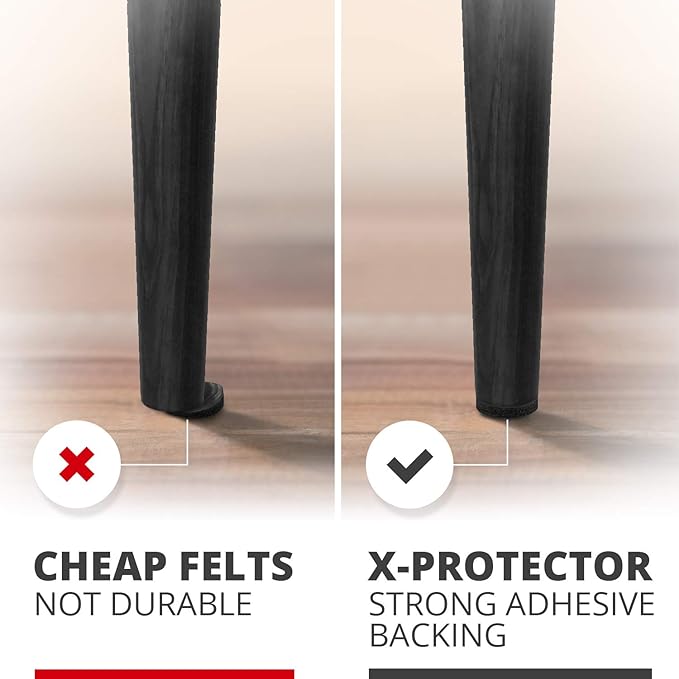 Felt Furniture Pads X-PROTECTOR 10 PCS - Premium 8” x 6” x 1/5” Heavy Duty Black Felt Sheets! Cut Large Furniture Pads to The Size You Need - The Best Felt Floor Protectors for Any Hard Floor!