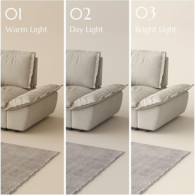 POVISON Oversized Modular Sectional Sailboat Sofa for Living Room with Adjustable Backrest Sectional Couches Large Deep Sofa Set 3 Seats Big with 3 Ottomans Comfy Cloud Couch for House Office