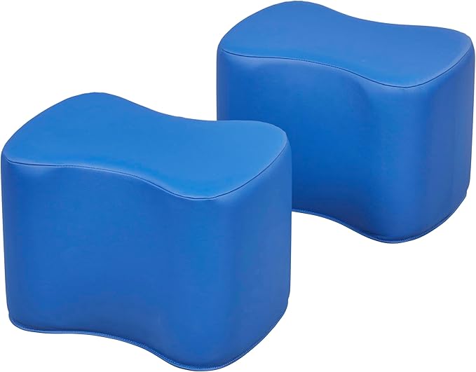 Back2School Express Butterfly Stools, Flexible Seating, Blue, 2-Pack