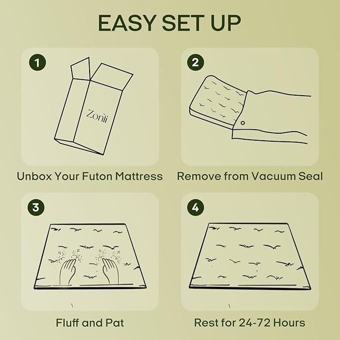 ZonLi Japanese Floor Futon Mattress Full Size 75"x 54", 100% Cotton Cover 2.5'' Thicken Tatami Mattress, Foldable Sleeping Pad, Portable Dormitory Tatami Mat, Roll Up Floor Lounger Bed for Adult