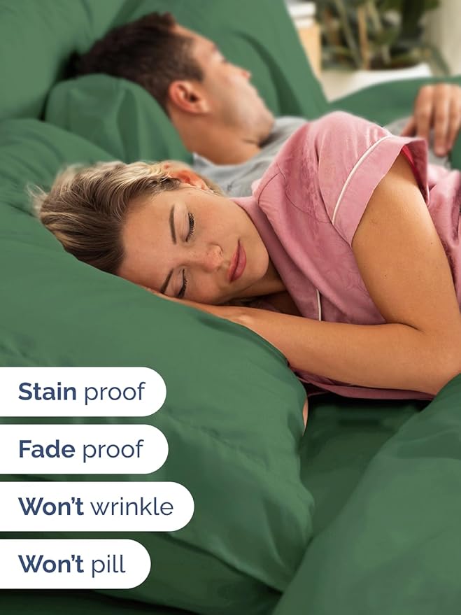Extra Deep Pocket Twin Sheets - 3 Piece Breathable & Cooling Bed Sheets - Hotel Luxury Bed Sheet Set - Soft, Wrinkle Free & Comfy - Easily Fits Extra Deep Mattresses - Deep Pocket Emerald Green Sheets