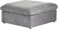 Storage Ottoman for Sofa, Foot Rest for Couch, Comfortable Footstool for Living Room, Cover Removable (Light Grey, Linen Fabric)