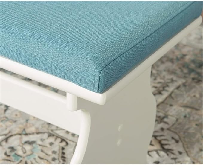 Riverbay Patio Conversation Indoor 3 Piece Kitchen Corner Nook Table Booth Bench Breakfast Dining Set in Capri Blue