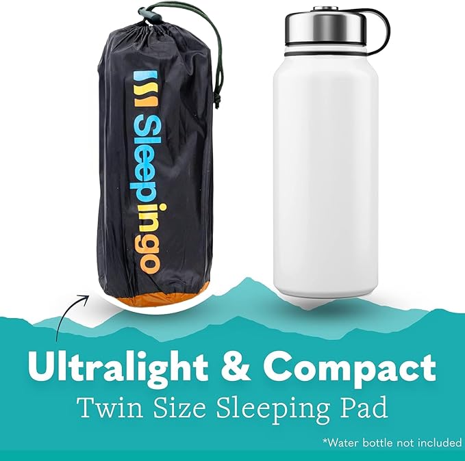 Sleepingo Ultralight Sleeping Mat - Inflatable & Compact Camping Air Mattress for Backpacking, Hiking- New