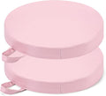 Sawysine 2 Pcs 14 Inch Floor Cushions with Handle, Flexible Round Floor Seating Pillows for Home School Classroom Kindergarten Daycare Nursery, 2 Inch Thick (Pink)