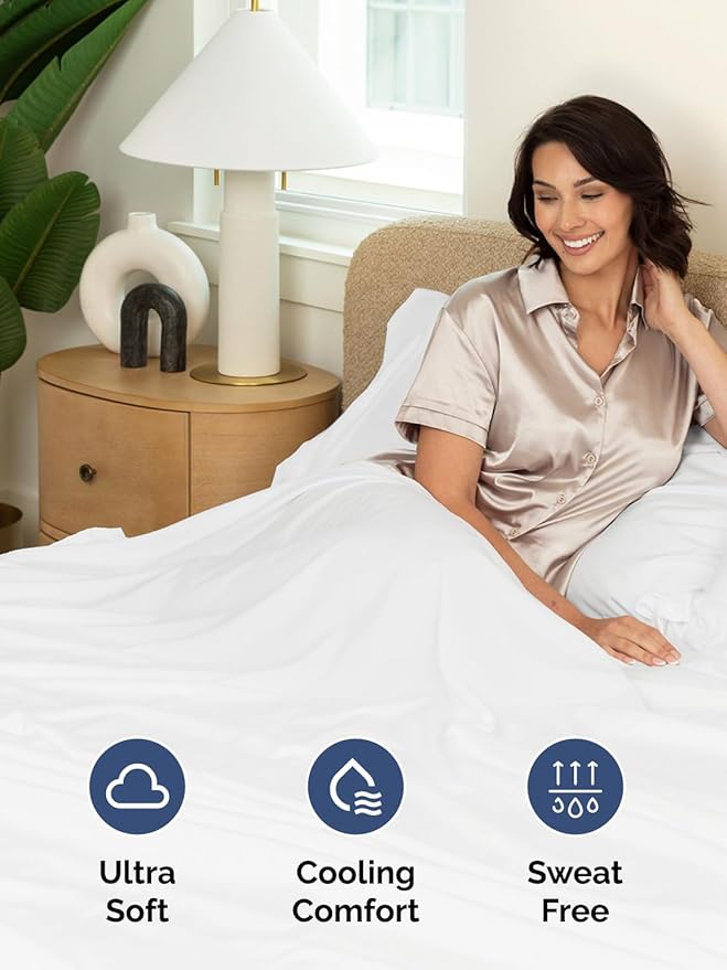 Extra Deep Pocket Split King Sheets - 5 Piece Breathable & Cooling Bed Sheets - Hotel Luxury Bed Sheet Set - Soft, Wrinkle Free & Comfy - Easily Fits Extra Deep Mattresses - Deep Pocket White Sheets