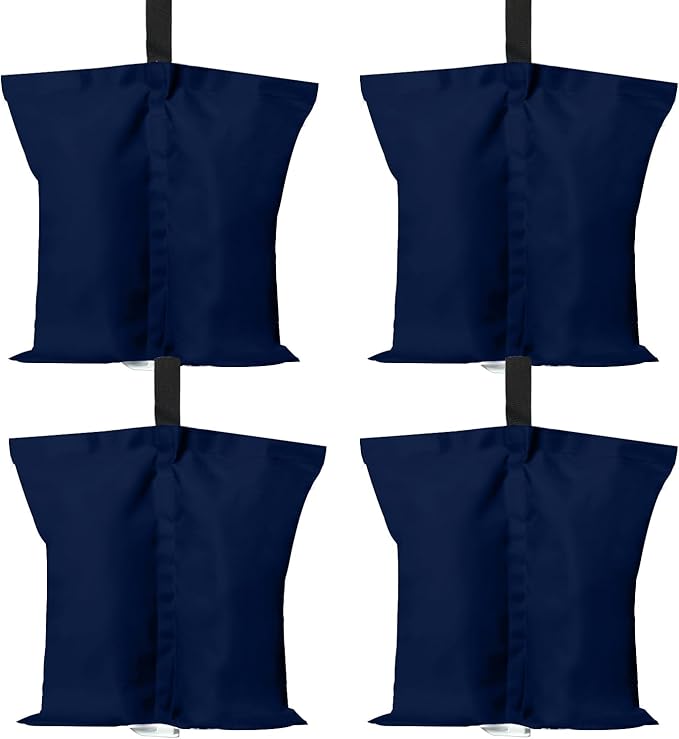 ABCCANOPY Canopy Weights 120 LBS Gazebo Tent Sand Bags,4pcs-Pack (Navy Blue)