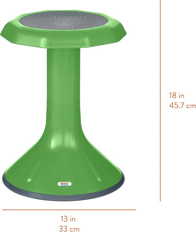 Wobble Stool, 18", Flexible Seating, Grassy Green