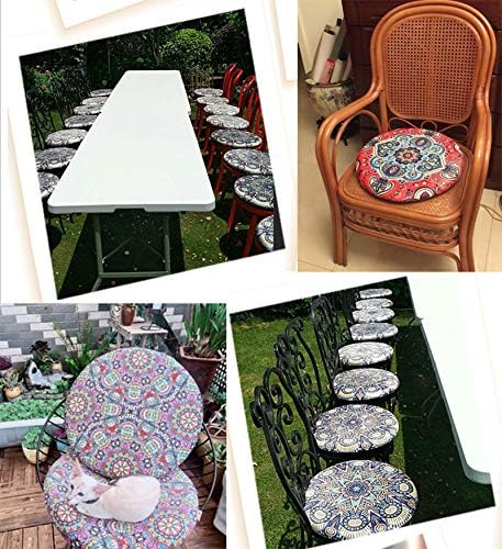 Sigmat Memory Foam Seat Cushion Anti-Slip Soft Round Stool Cushion Chair Pad 20 Inch Graphic