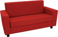 Factory Direct Partners SoftScape Inspired Playtime Classic Reading Sofa, Children's Commercial-Grade Upholstered Furniture for Home, Daycare, Preschool, Library; Comfy Modern Design - Red, 14473-RD